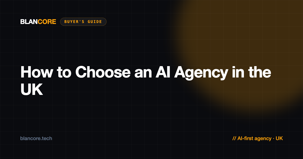 How to Choose an AI Agency in the UK: A 2026 Buyer's Guide